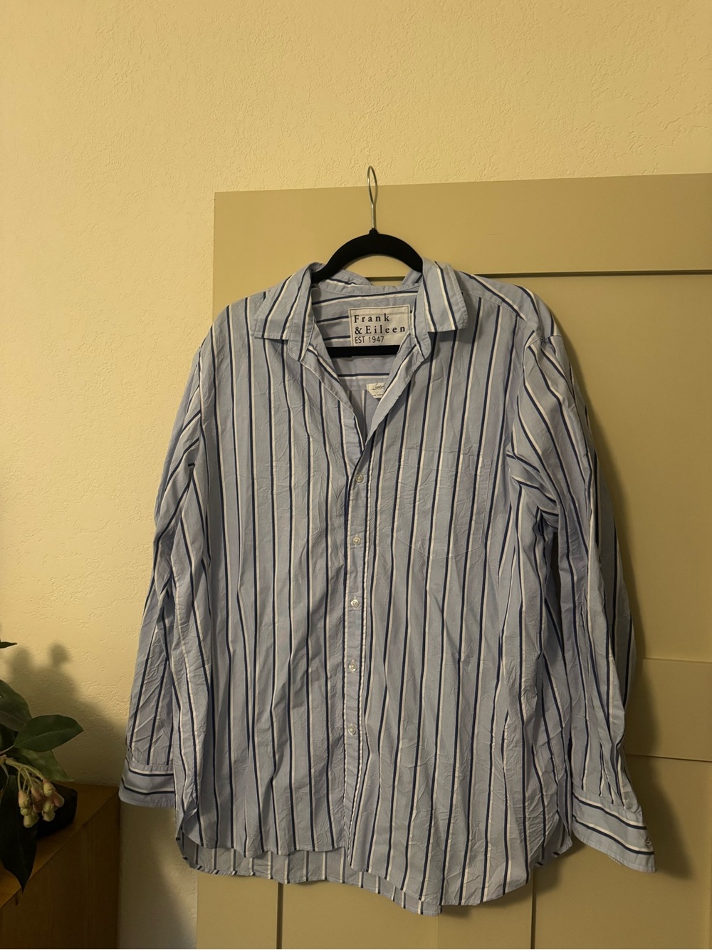 Frank & Eileen Joedy Shirt Blue Stripe L